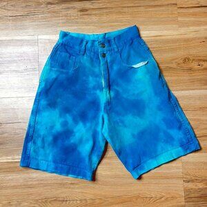 Switch Fashions Women’s Jean Shorts – Size 5 – Upcycled Procion Ice Dyed Unique
